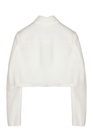 White linen-blend jacket ELISABETTA FRANCHI KIDS | EFGC0780LI0090004